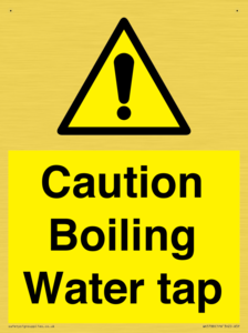 Caution Boiling Water Tap